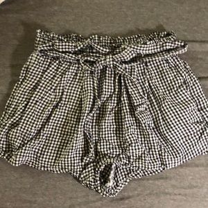 Gingham Flowy Shorts